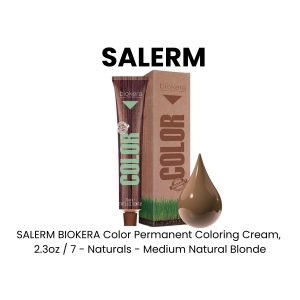 SALERM BIOKERA Color Permanent Coloring Cream, 2.3oz - 7 - Naturals - Medium Natural Blonde