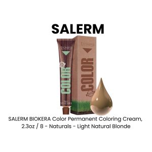 SALERM BIOKERA Color Permanent Coloring Cream, 2.3oz - 8 - Naturals - Light Natural Blonde