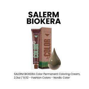 SALERM BIOKERA Color Permanent Coloring Cream, 2.3oz - 9.112 - Fashion Colors - Nordic Color