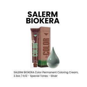 SALERM BIOKERA Color Permanent Coloring Cream, 2.3oz - fc12 - Special Tones - Silver