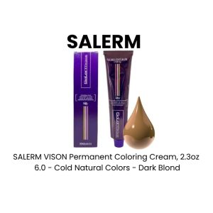 SALERM VISON Permanent Coloring Cream, 2.3oz - 3.0 - Cold Natural Colors - Dark Brown