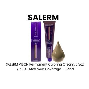 SALERM VISON Permanent Coloring Cream, 2.3oz - 6.00 - Maximun Coverage - Dark Blond