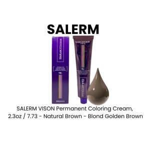 SALERM VISON Permanent Coloring Cream, 2.3oz - 5.75 - Mahogany Brown - Light Chestnut Brown