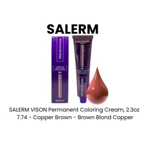 SALERM VISON Permanent Coloring Cream, 2.3oz - 5.74 - Copper Brown - Light Chestnut Brown Copper