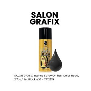 SALON GRAFIX Intense Spray On Hair Color Head, 2.7oz - Jet Black #10 - CF12319