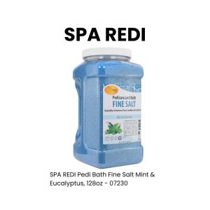 SPA REDI Pedi Bath Fine Salt Mint & Eucalyptus, 128oz - 07230