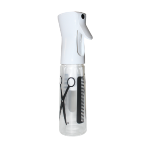 TOLCO CORPORATION EZ Mist Aerosol - type Mist Refillable Bottle, 10oz - Shears & Combs Imprint - White/Clear - 100114