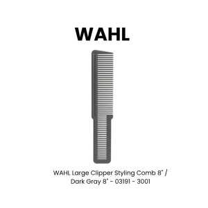 WAHL Large Clipper Styling Comb 8" - Dark Gray 8" - 03191 - 3001