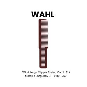 WAHL Large Clipper Styling Comb 8" - Metallic Burgundy 8" - 03191 - 2501