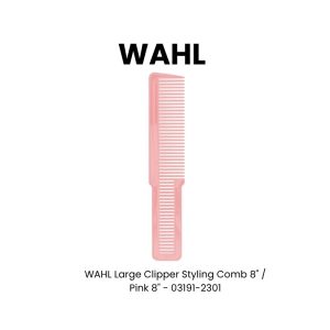 WAHL Large Clipper Styling Comb 8" - Pink 8" - 03191 - 2301