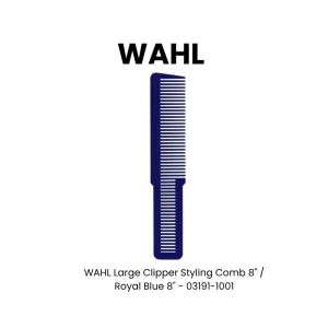 WAHL Large Clipper Styling Comb 8" - Royal Blue 8" - 03191 - 1001