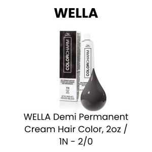 WELLA Demi Permanent Cream Hair Color, 2oz - 1N - 2/0
