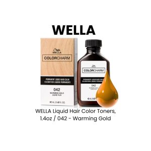 WELLA Liquid Hair Color Toners, 1.4oz - 042 - Warming Gold