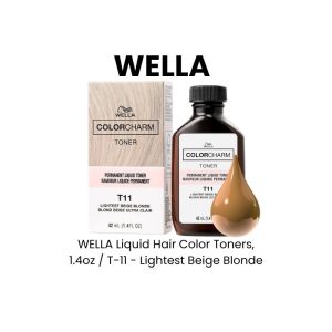 WELLA Liquid Hair Color Toners, 1.4oz - T - 11 - Lightest Beige Blonde