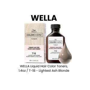 WELLA Liquid Hair Color Toners, 1.4oz - T - 18 - Lightest Ash Blonde