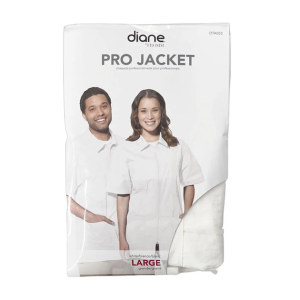 DIANE BEAUTY Pro Jackets Zipper White Medium - DTA032