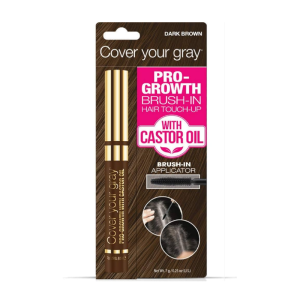 COVER YOUR GRAY Pro Growth Brush-IN Hair Toch-UP Dark Brown - 012041G