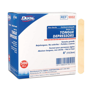 DUKAL Non -Sterile Depressors 6" x 3/4" - Large - 500 - 900422