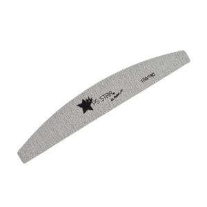 PS STAR Professional Zebra Nail Files 100/180 Half Moon, 25 Counts - NFP22