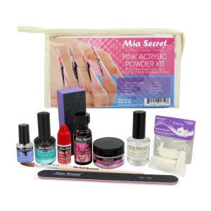MIA SECRET Clear & Pink Art Arylic Powder KIT, 1/4oz - KIT-01-PR