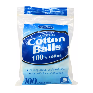 XTRACARE Cotton Balls Large Size 100% Cotton, 100 Count