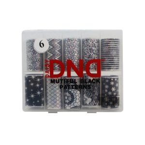 DAISY DND Nail Foil Decoration 10 Rolls Mutiful Black Patterns #6