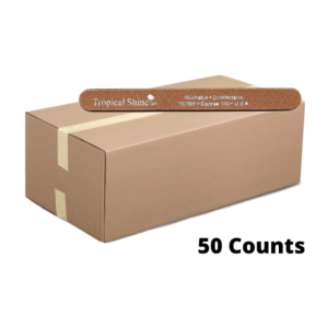 TROPICAL SHINE Washable Disinfectable Brown File Coarse 100, 7.5" 50 Counts - PK707305
