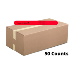 TROPICAL SHINE Washable Disinfectable Flash & Files Neon Coarse File 120, 7.5" 50 Counts - PK707904