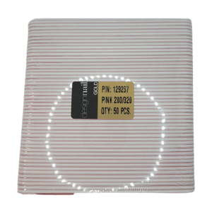DESIGN NAIL Pink Premium Cushion File 7" 280/320 - 50 PCS - 129267
