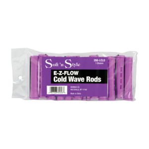 SOFT N STYLE Concave Cold Wave Rods Long Lilac, 12 Count - 356-LCLO