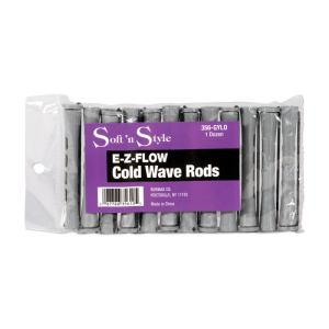 SOFT N STYLE Concave Cold Wave Rods Long Gray, 12 Count - 356-GYLO