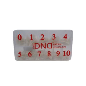DAISY DND Natural Stilleto Nail Tips 500pcs Box - Sizes 1-10