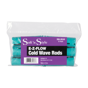 SOFT N STYLE Concave Cold Wave Rods Super Jumbo Green 1-1/8", 12 Count - 356-GRJU