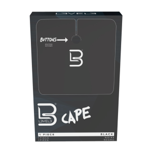 L3VEL3 Professional Cutting Cape Black - BEC004B
