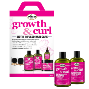 DIFEEL Growth & Curl Biotin Infused Hair Care - SH4x-GCB12-BX