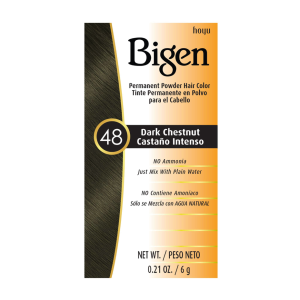 BIGEN Permanent Powder Hair Color, 0.21oz - 48 - Rich Dark Chestnut Brown - NC48