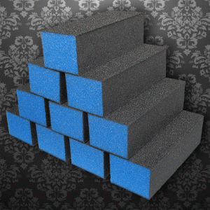 DIXON BUFFERS 3 - Way Premium Buffers 10 PCS - White Grit Buffer Blue 280/280